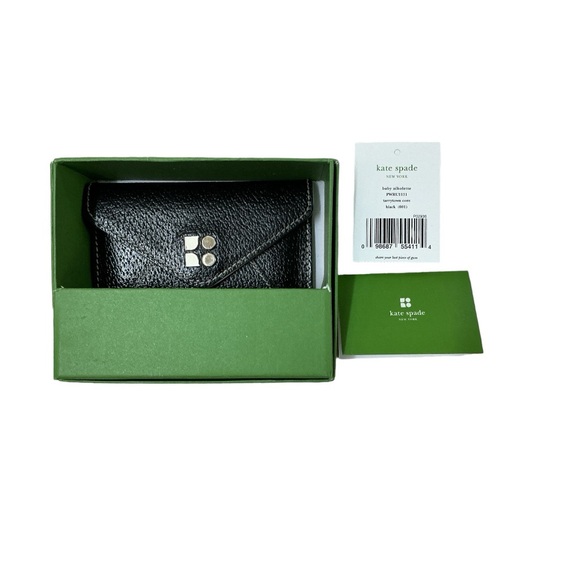Kate Spade Baby New York Nicolette w original box  black leather coin preowned - Picture 3 of 6
